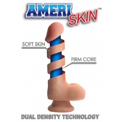 10 Inch Ultra Real Dual Layer Suction Cup Dildo- Medium Skin Tone